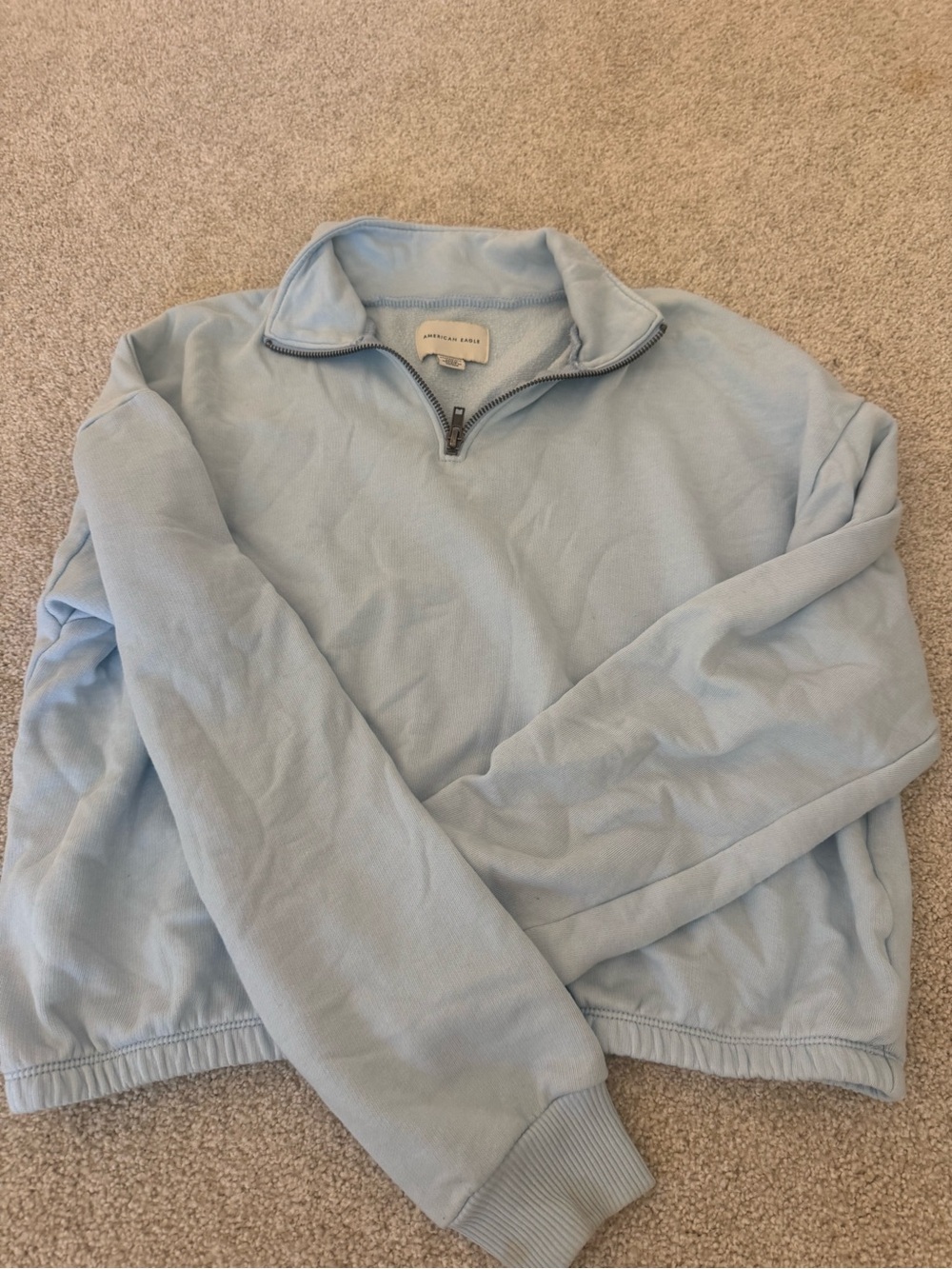 American Eagle Quarter Zip Pullover Blue XS